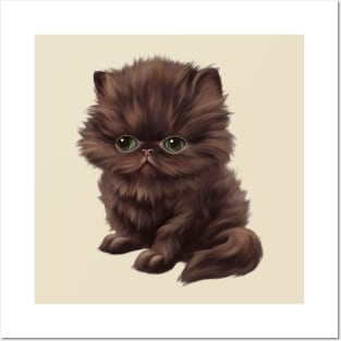 Cat-a-clysm Persian kitten Posters and Art